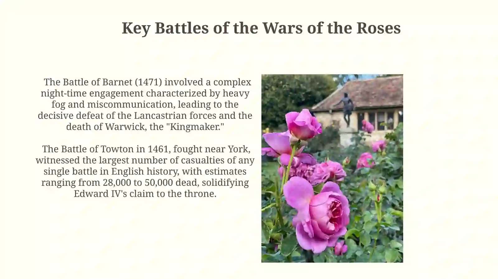 Britain in the late Middle Ages, War of the White and scarlet roses 4