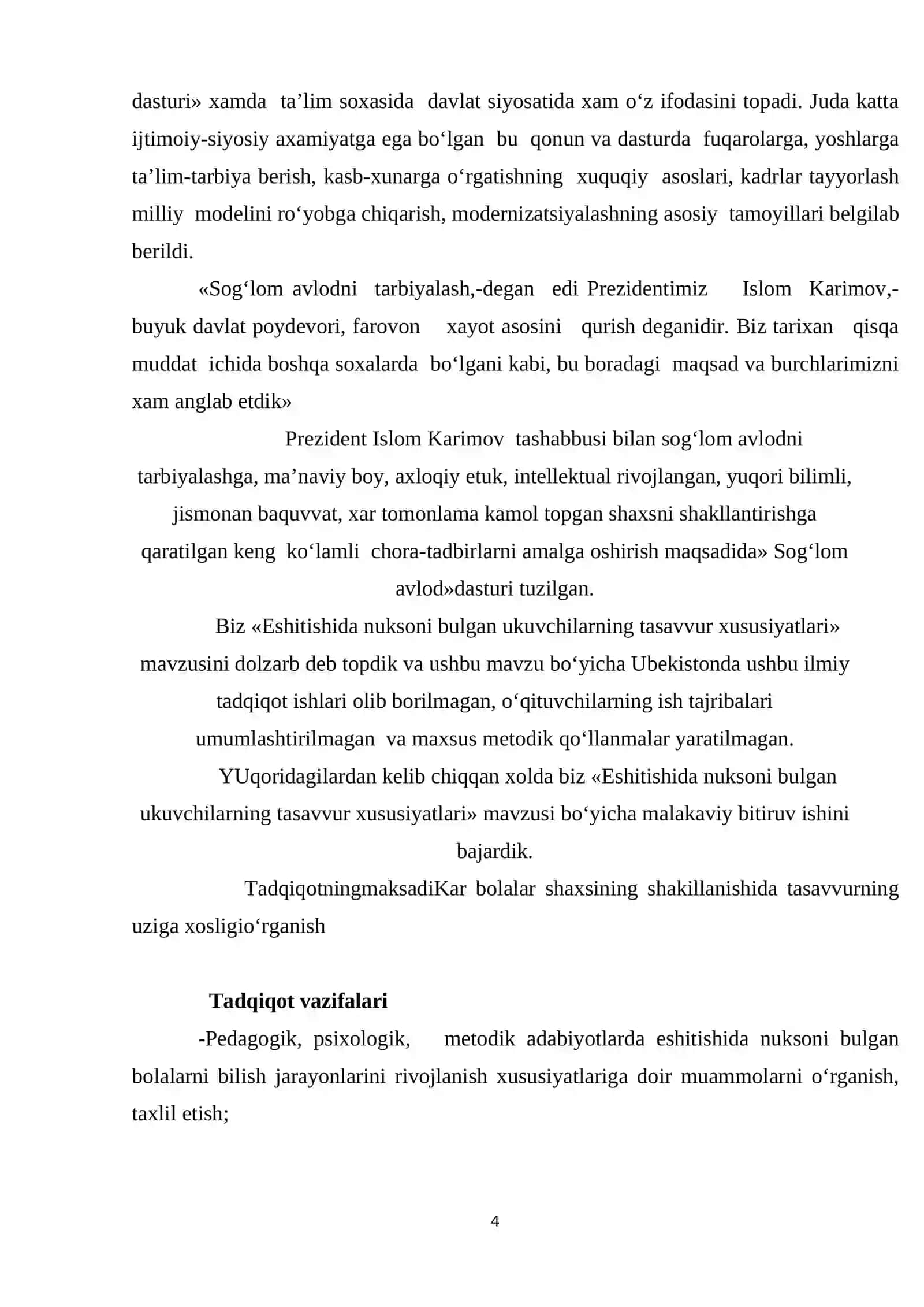 Kar bolalar shaxsining shakillanishida tasavvurning uziga xosligi o‘rganish 4