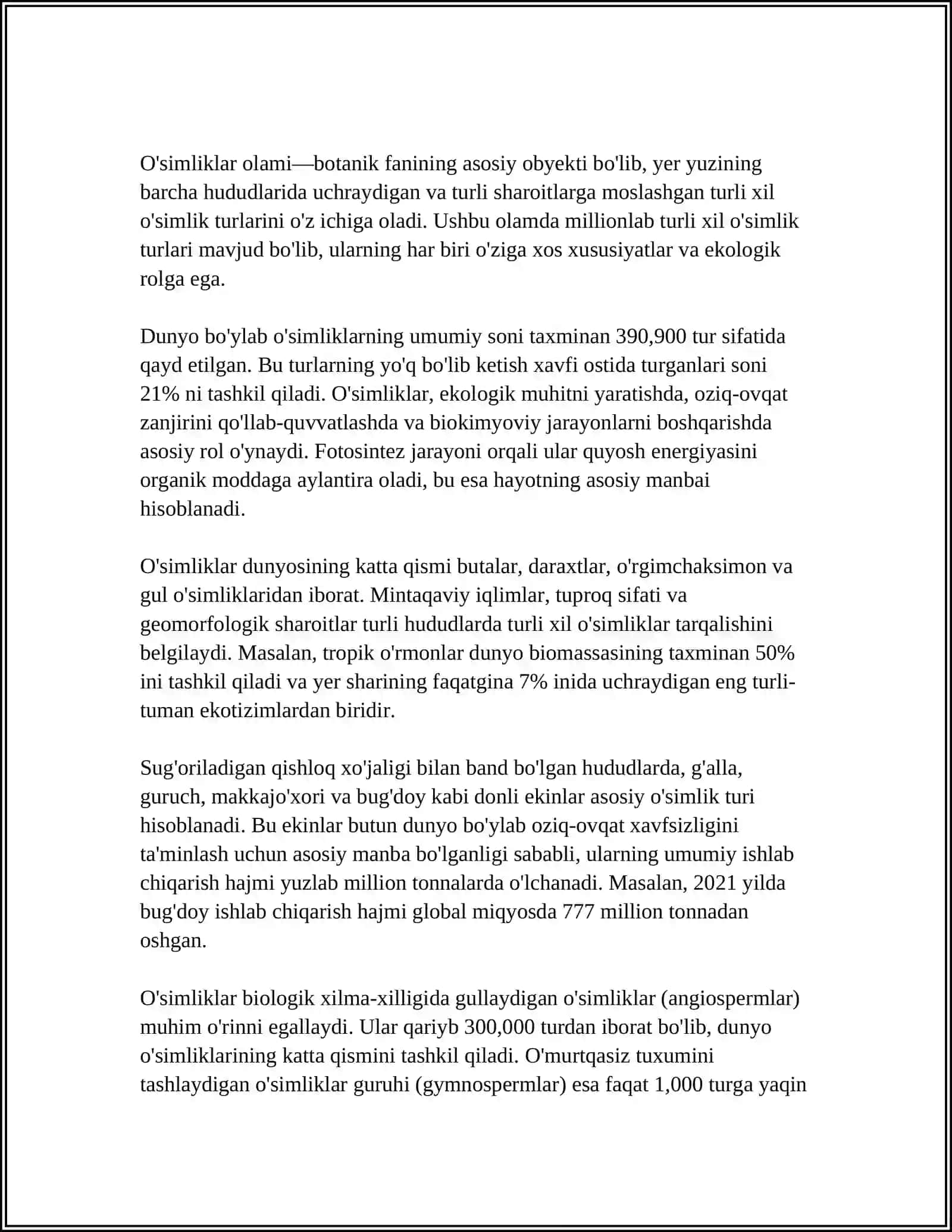 BOLALARNI TABIAT BILAN TANISHTIRISH 4