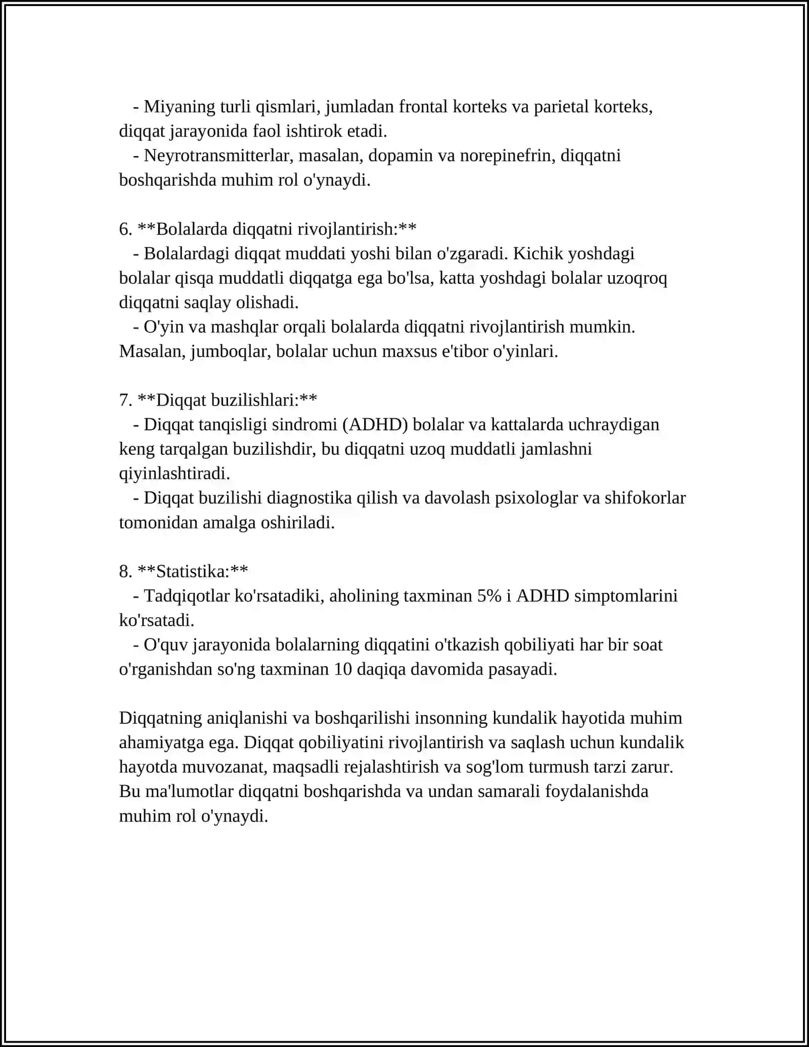 DIQQAT TURLARI VA UNING XUSUSIYATLARI 4