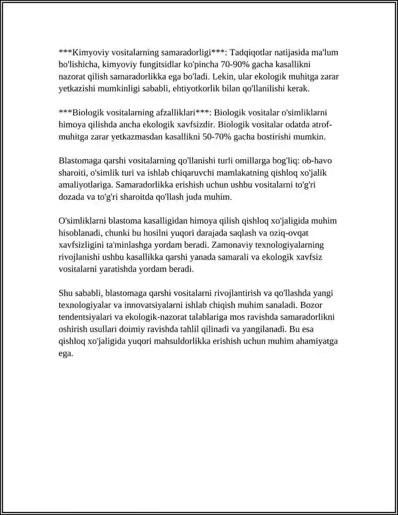 BLASTOMAGA QARSHI VOSITALARNING TASNIFI VA TASIR TURLARI TERAPEVTIK DOZALARI 4