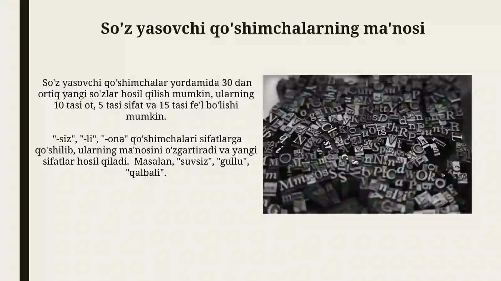 So'z YasaMaydigan Qoshmalar 4