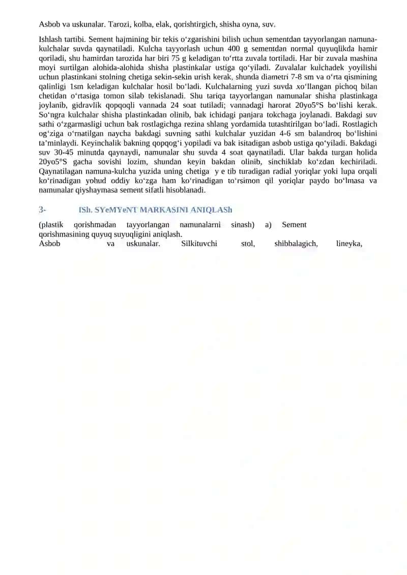 PORTLANDSEMENT XOSSALARINI ANIQLASH 4