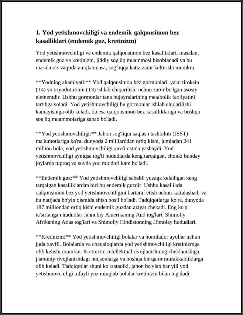 BIOGEN ELEMENTLAR KONSSENTRATSIYASI OZGARISHI BILAN BOGLIQ BOLGAN ENDEMIK VA KASB KASALLIKLARI 4