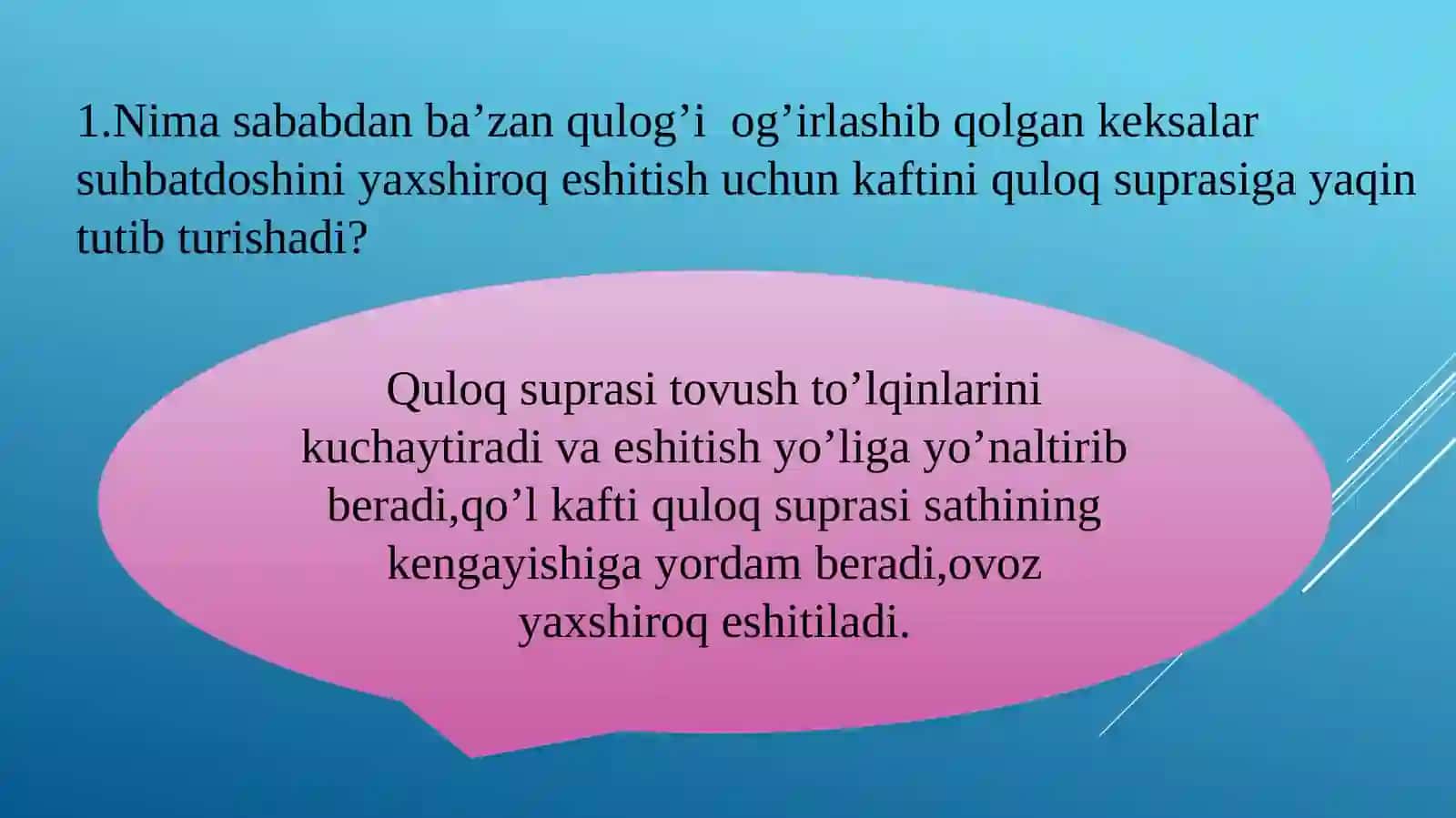 "Muvozanatsaqlash, muskulsezish va tuyg’u organlari" Darstaqdimoti 4