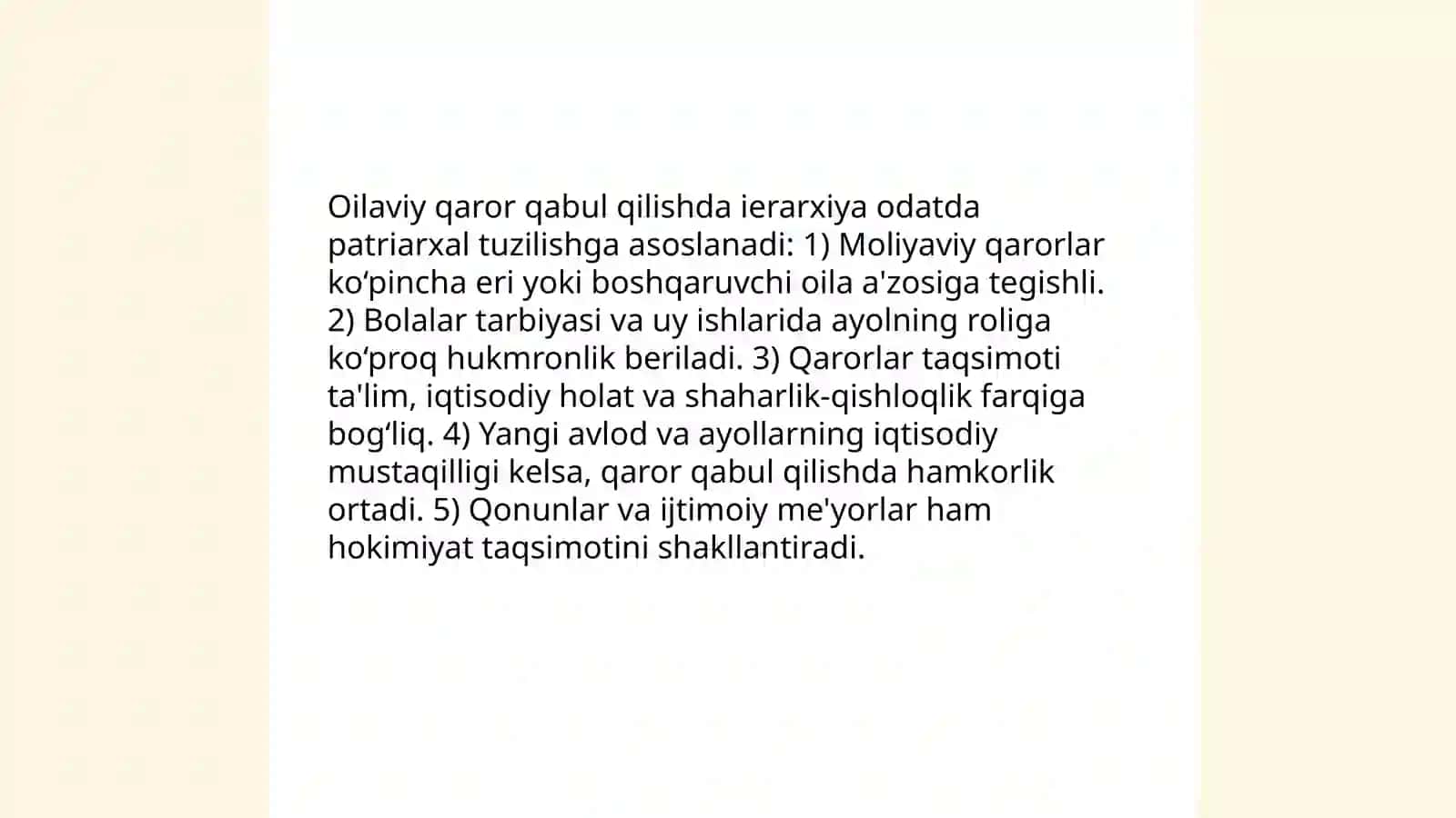 Nikohda erkak va ayolning sotsial maqomi va ierarxiyasi 4