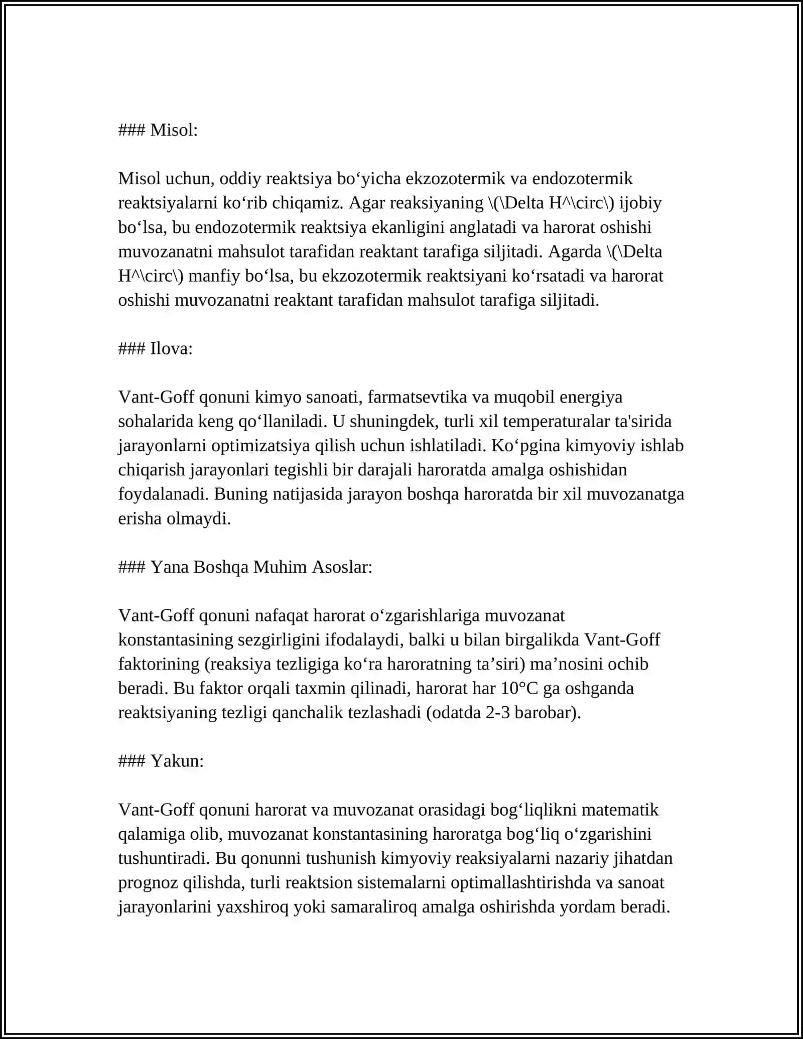 ERITMALAR UCHUN VANT-GOFF QONUNI.RAUL QONUNLARI 4