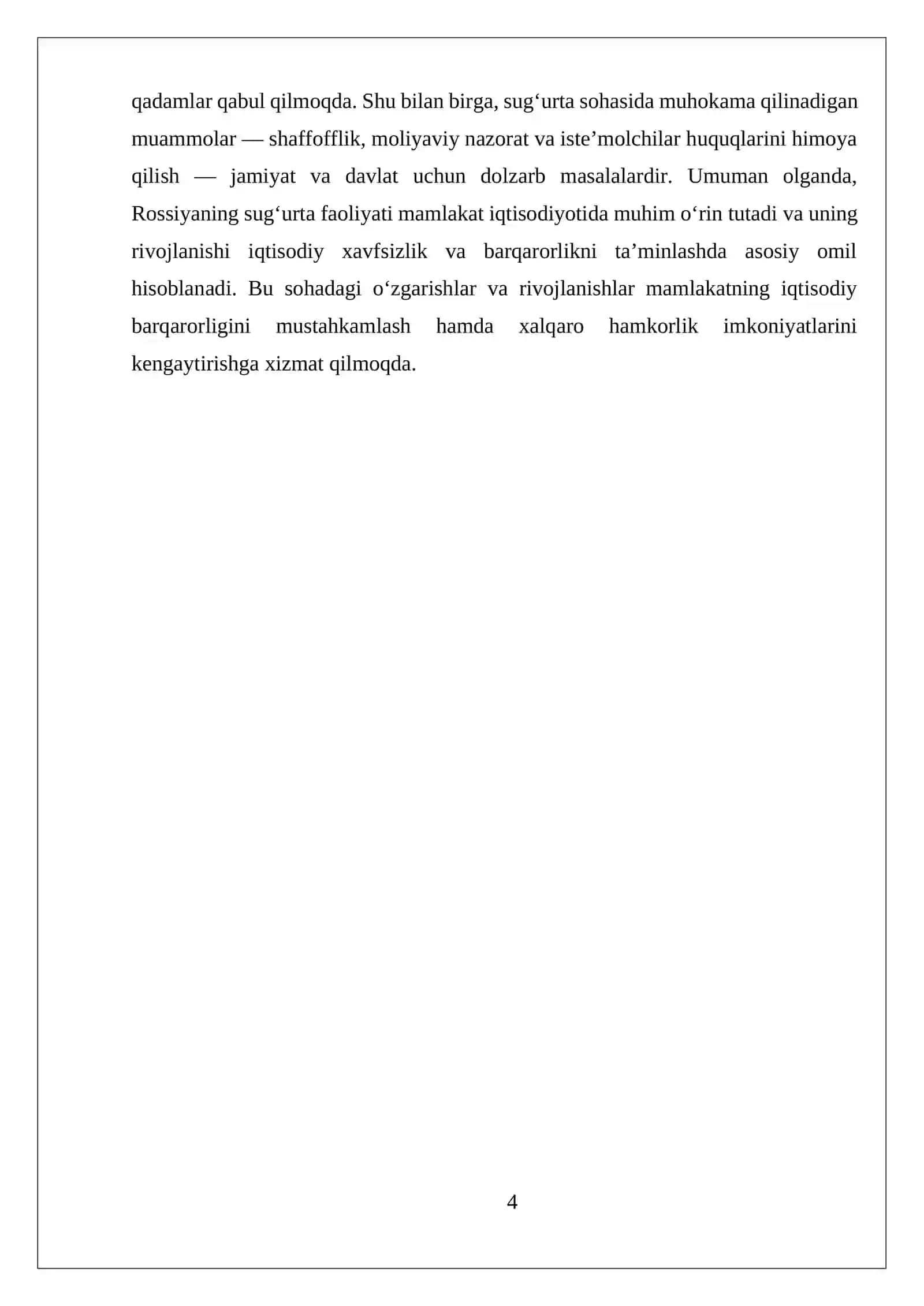Rossiyaning sug'urta faoliyati 4