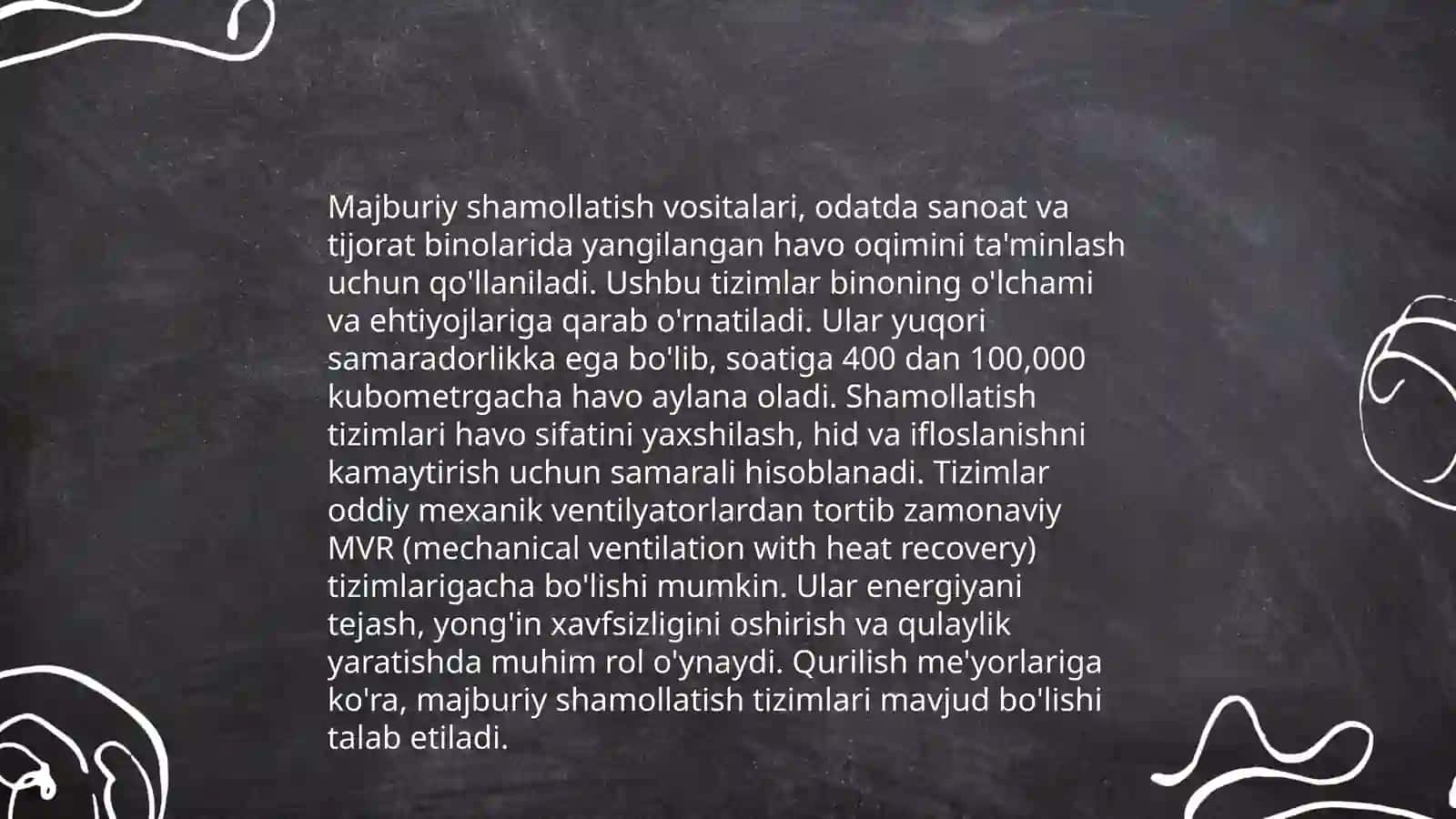Tabiiy shamollatish tizimlari 4