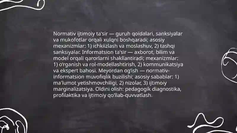 Ijtimoiylashuv mexanizmlari ijtimoiy pedagogikada va meyordan og‘ish masalasi 4