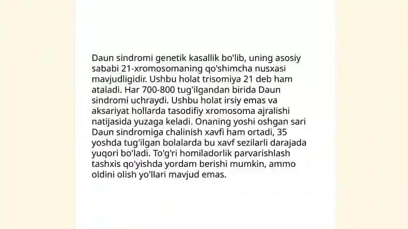 Daun sindromi 4