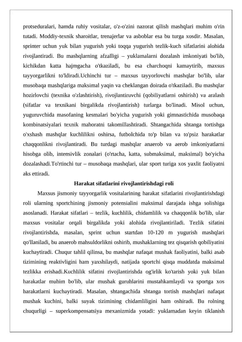 Maxsus jismoniy tayyorgarlik vositalari texnikasini takrorlash 4