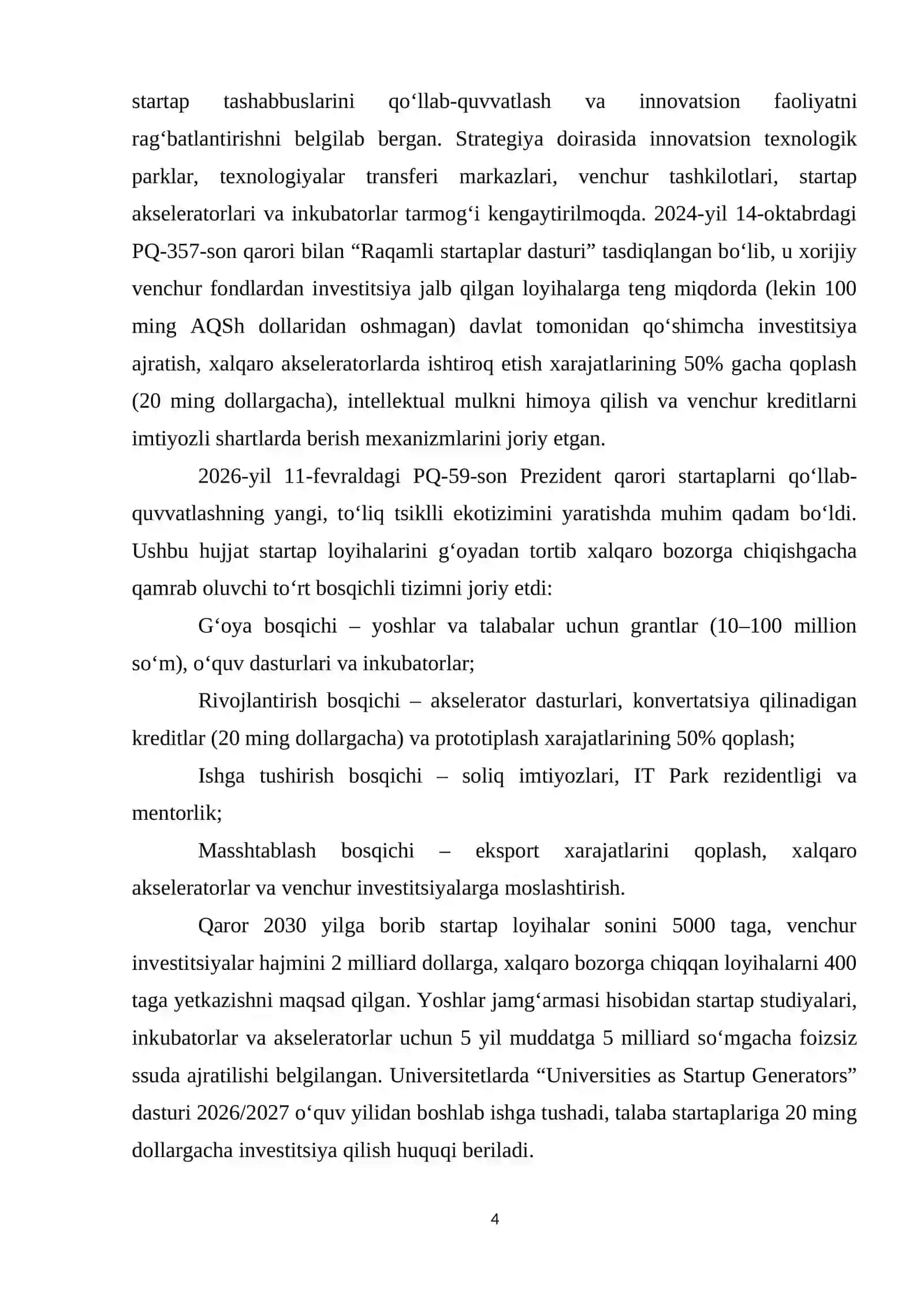 Innovatsion startaplarni qo‘llab-quvvatlash mexanizmlari 4