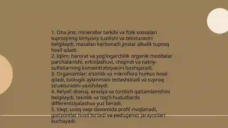 Tuproqning genezisi klassifikatsiyasi va geografiyasi 4