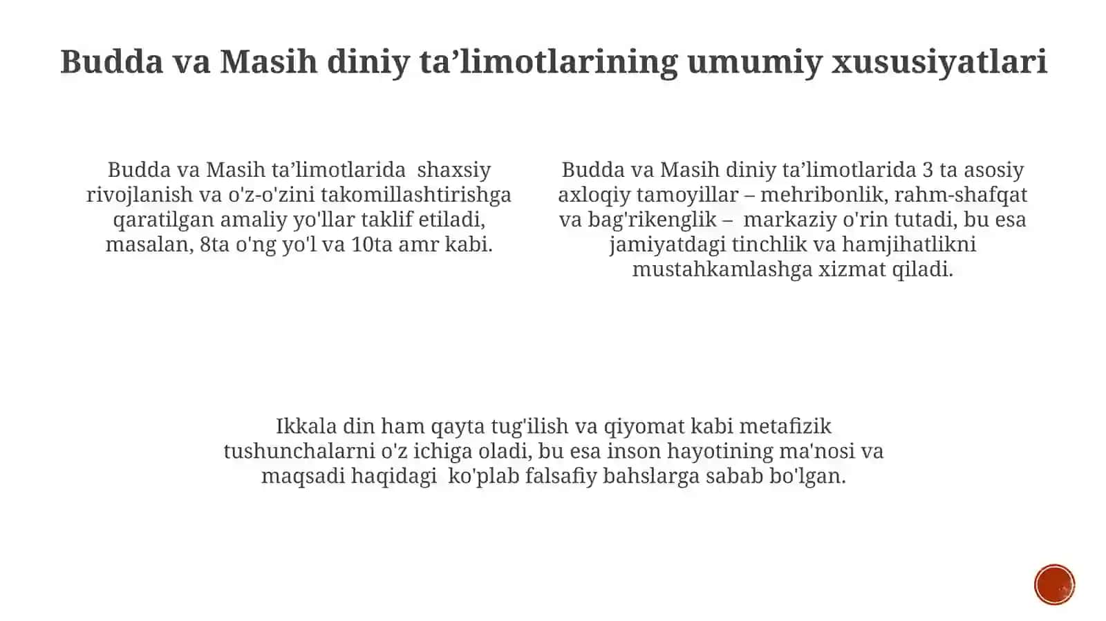 Buddaviylik va xristianlik dinining jamiyat taraqqiyotiga ta'siri 4