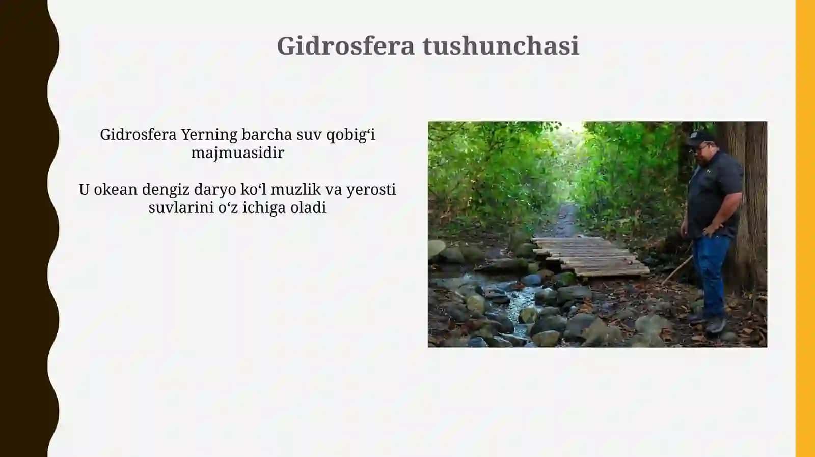 Gidrosfera uning tarkibiy qismlari suv zaxiralari va resurslari 4