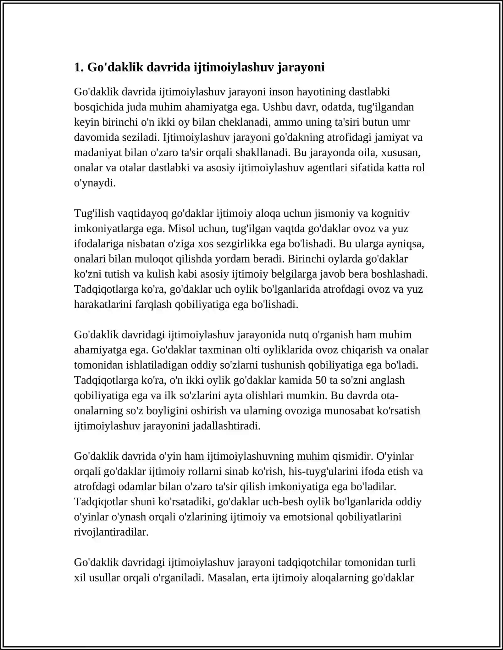 GOʻDAKLIK DAVRIDA IJTIMOIYLASHUVNING OʻZIGA XOSLIGI 4