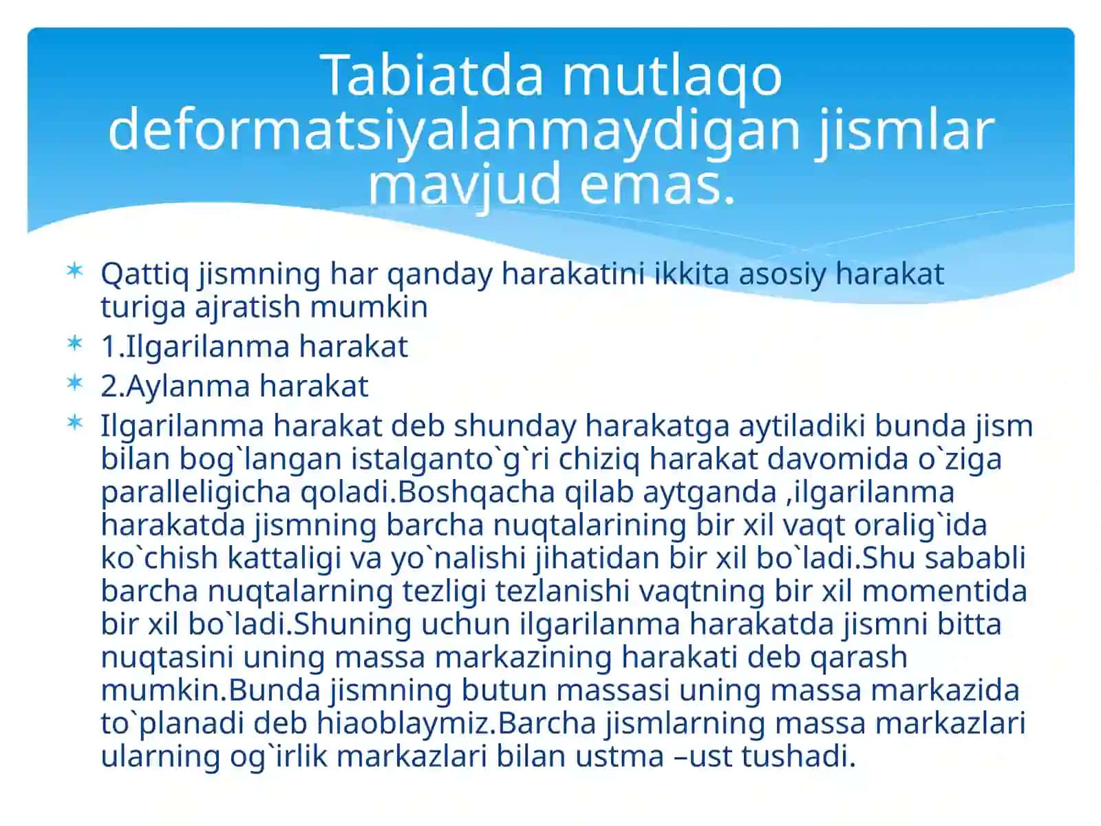 QATTIQ JISMLAR MEXANIKASI 4