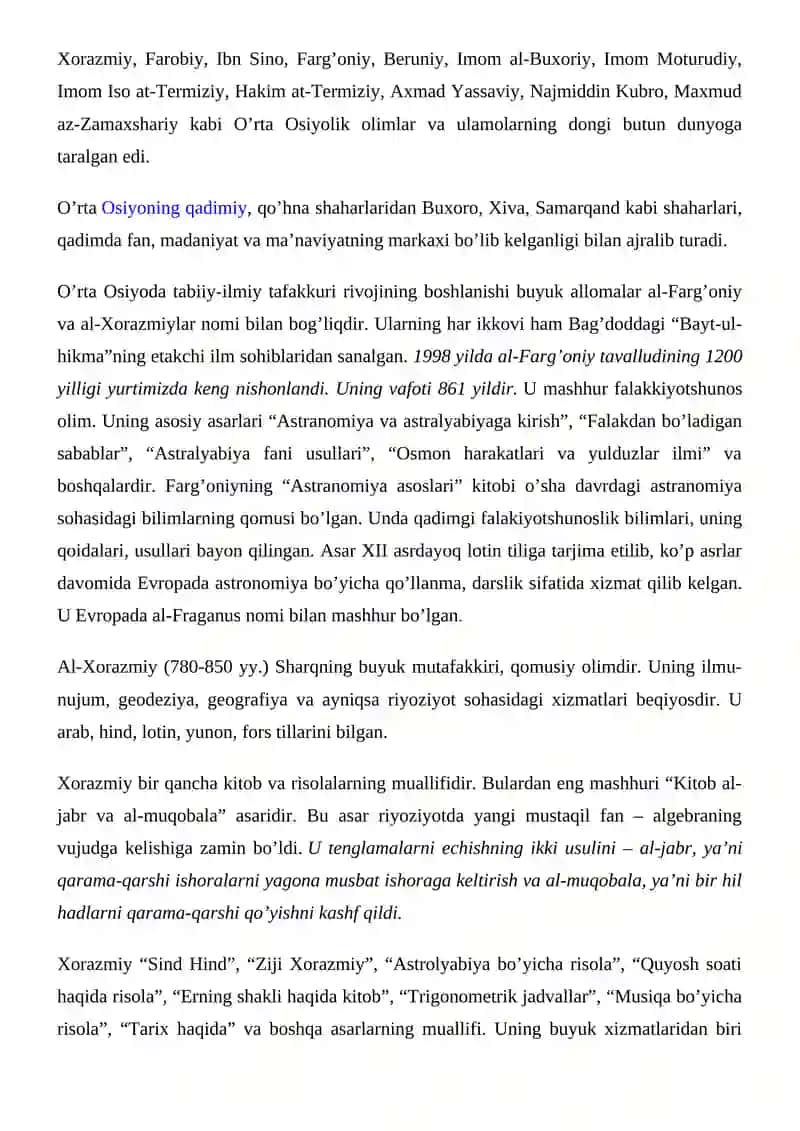 Yuksak ma'naviyatli yoshlarni tarbiyalashda O'rta Osiyo allomalari merosining o’rni 4