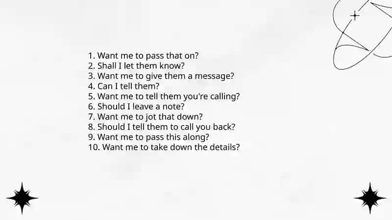 Can I take a message 4