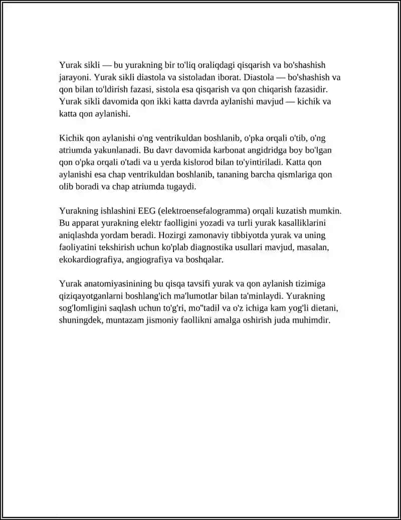 Yurak Anatomiya va Fiziologiyasi 4