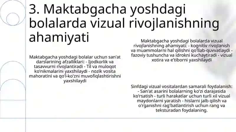 Maktabgacha TaʼLim Tashkilotlarida Tasviriy Faoliyat MashgʻUlotlari Jihozlaridan ToʻGʻRi Foydalanishga OʻRgatish Slayd 4