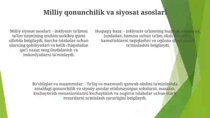 O'Zbekistonda Inklyuziv TaʼLimning Me'Yoriy-Huquqiy Bazasini Tahlil Qilish 4