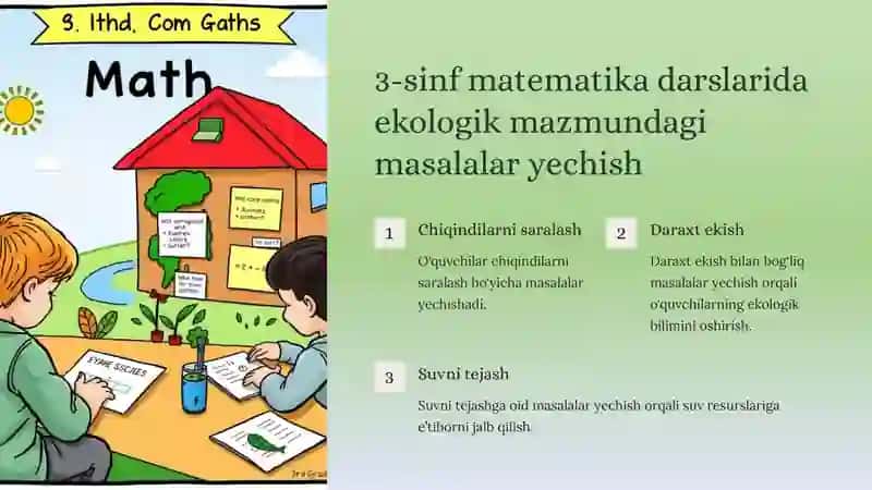 Boshlang‘ich sinflarda matematika o‘qitish jarayonida ekologik tarbiya berish metodikasi (3-4-sinflar misolida) 4