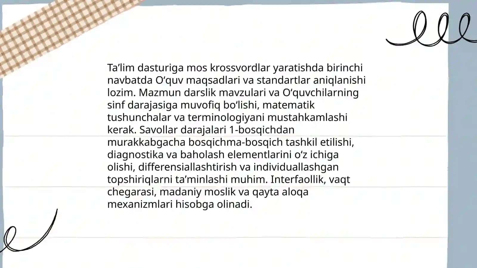 Matematik krossvordlarni yaratish va yechish metodikasi 4