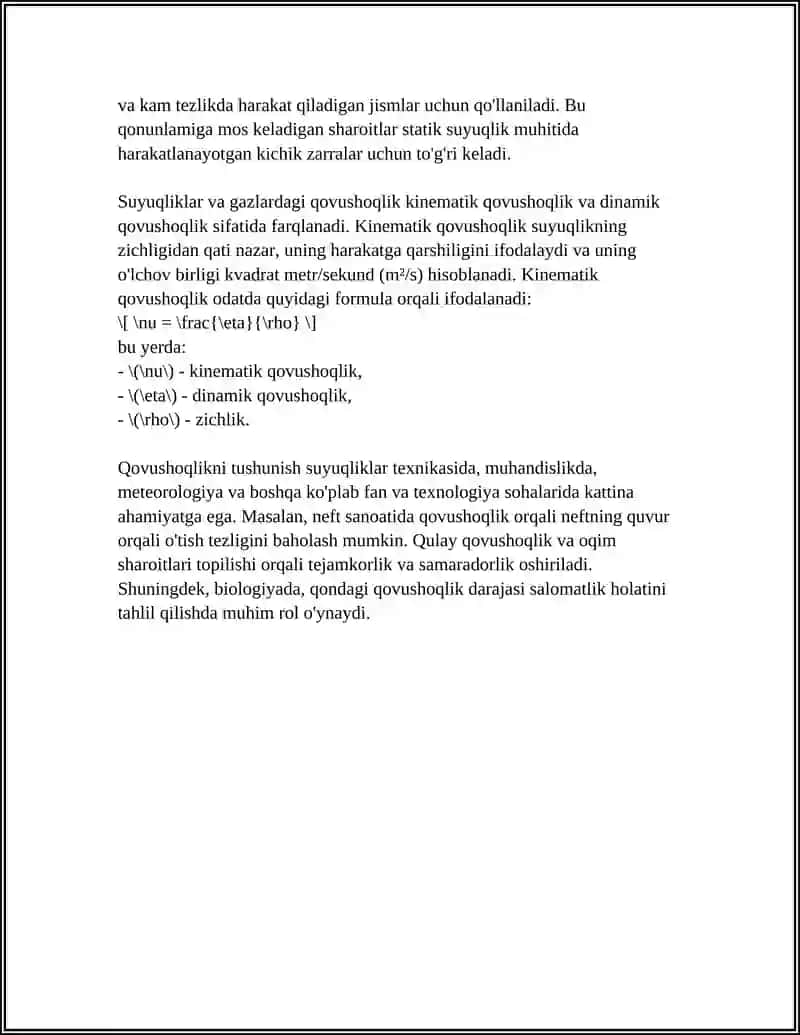 QOVUSHOQ ISHQALANISH. STOKS FORMULASI 4