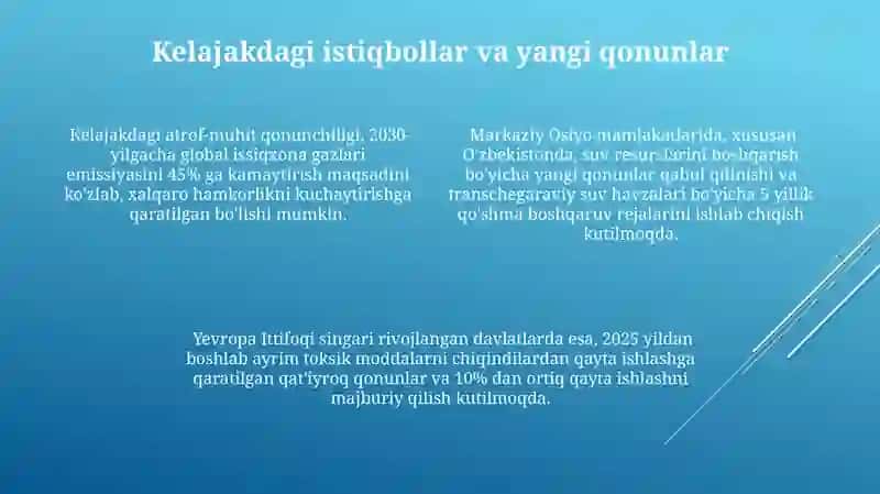 Ekologiya huquqi fanining rivojlanish tarixi 4