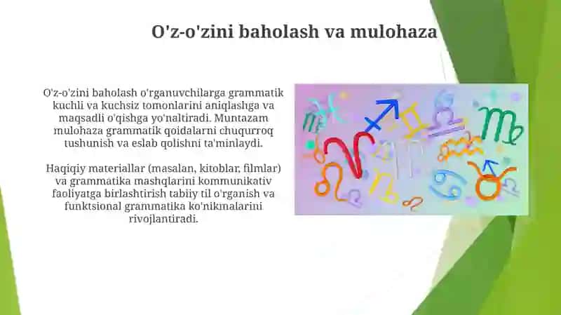 Grammatik ko'nikmalarni shakllantirish usullari va yo'llari 4