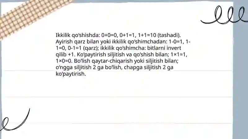Ma'lumotlarni ikkilik sanoq sistemasida kodlash va dekodlash 4