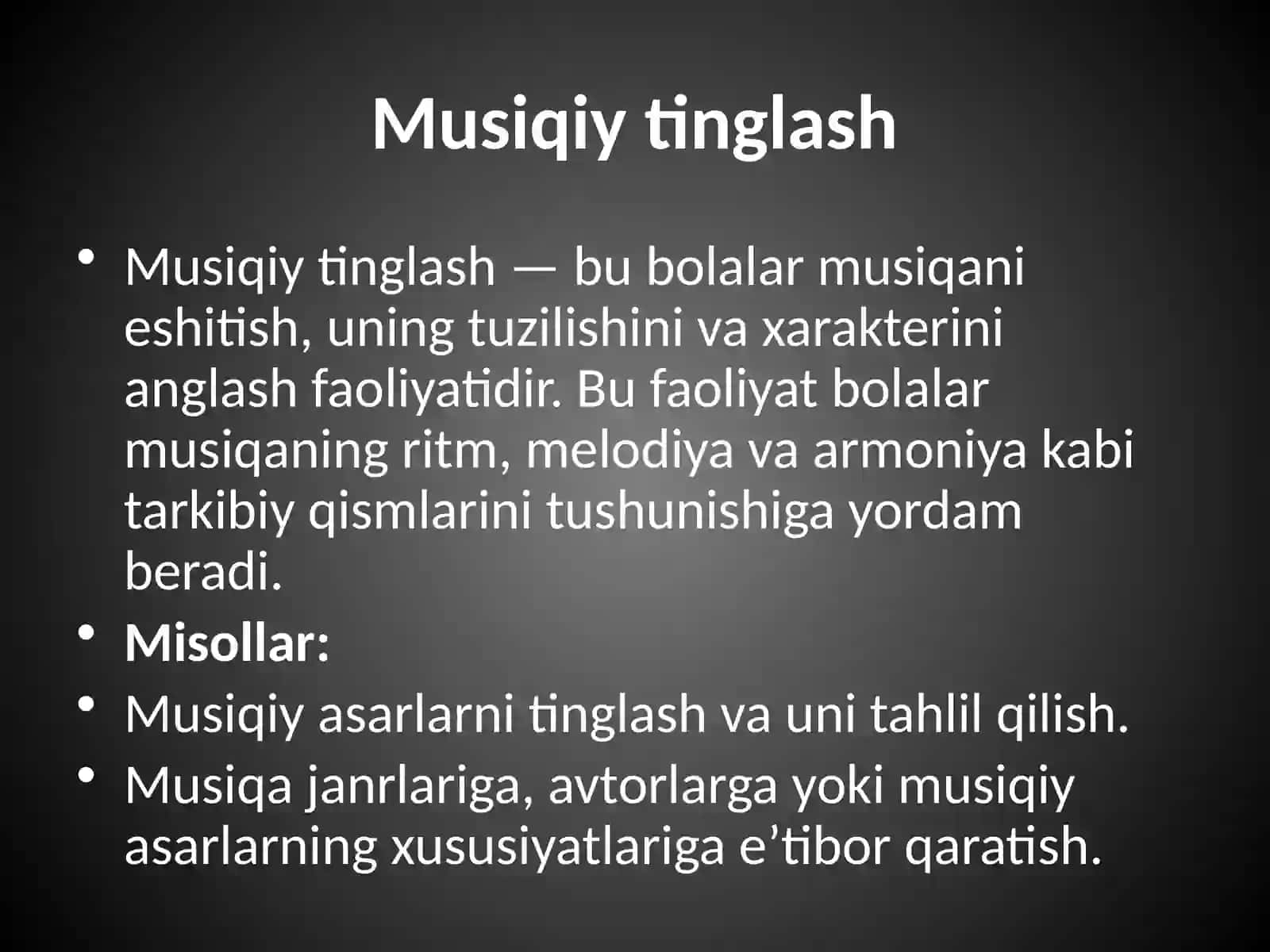 Musiqiy faoliyat turlari 4
