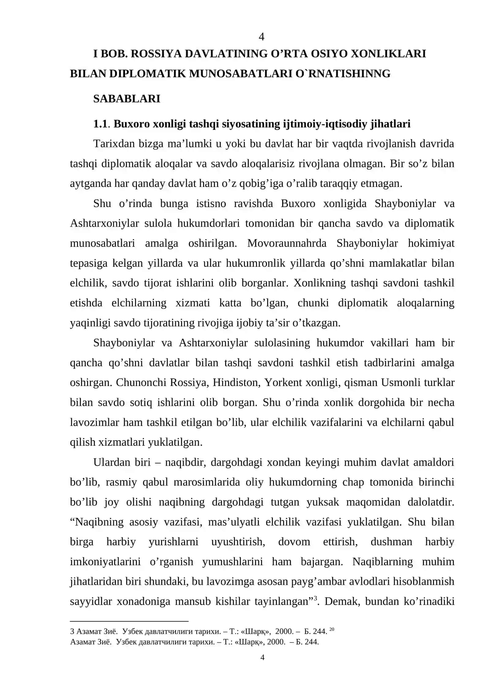CHOR ROSSIYASINI O’ZBEK XONLIKLARI BILAN O’ZARO MUNOSABATLARI 4