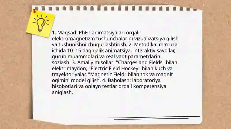Fizikadan maʼruzalar davomida axborot texnologiyalarini qoʻllash metodikasi 4