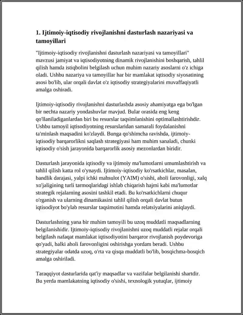 Ijtimoiy-iqtisodiy rivojlanishni dasturlash nazariyasi va tamoyillari 4