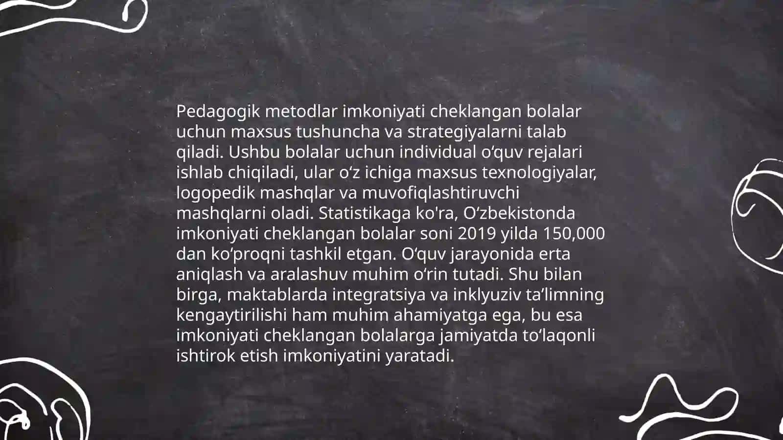 Umumta'lim maktablarida imkoniyati cheklangan bolalar o'qitish bo'yicha pedagogik jarayon 4