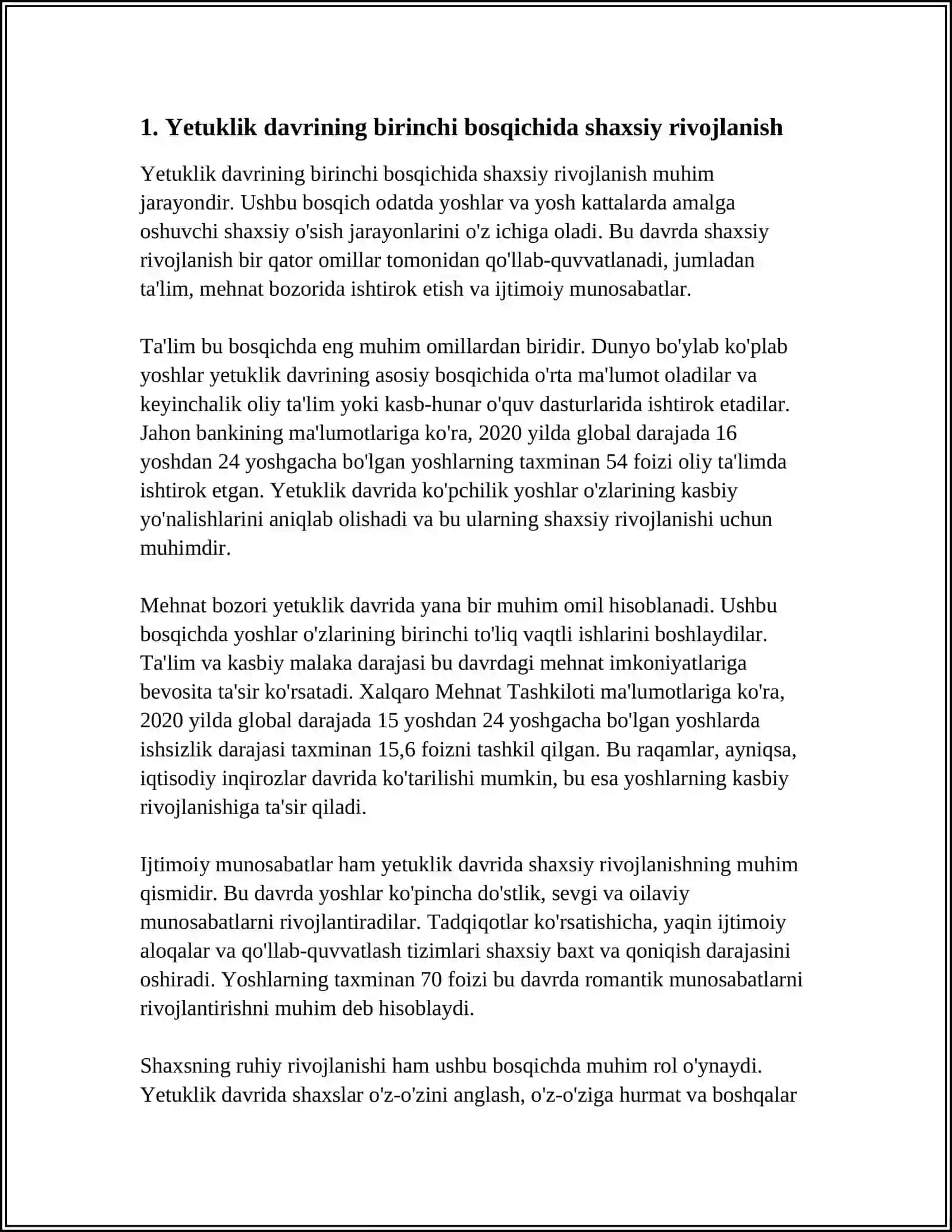 YETUKLIK DAVRINING BIRINCHI BOSQICHIDA SHAXSNING RIVOJLANISHI 4