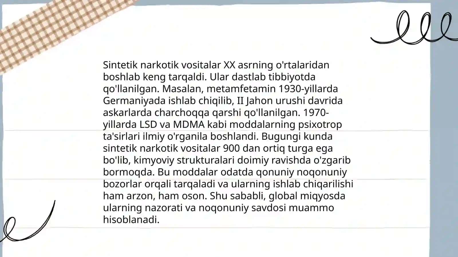 Tabiiy va sintetik narkotik vositalar. Foydasi va zarari 4
