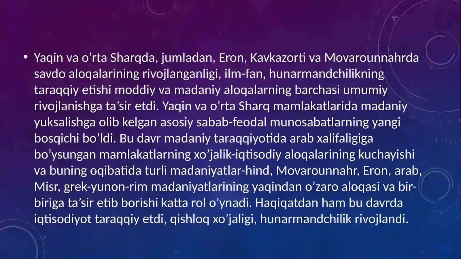 Sharq uyg’onish davrida (1- Renessans) ilm-fan pedagogik fikrlar. 4