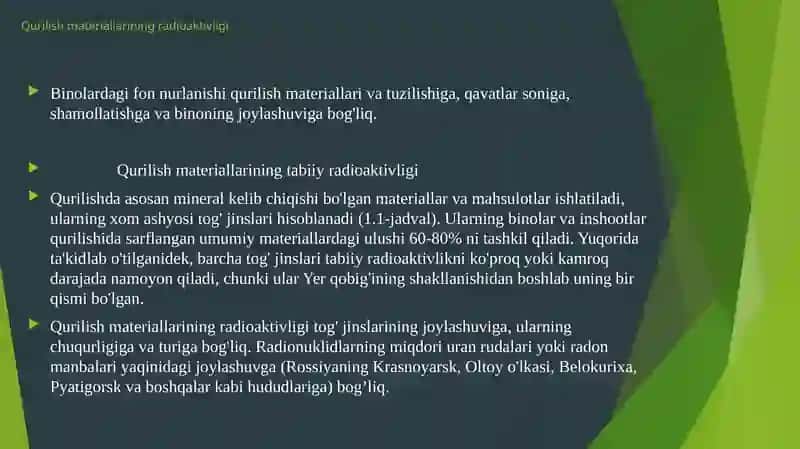 Qurilish materiallari ekologiya sifanidan 4