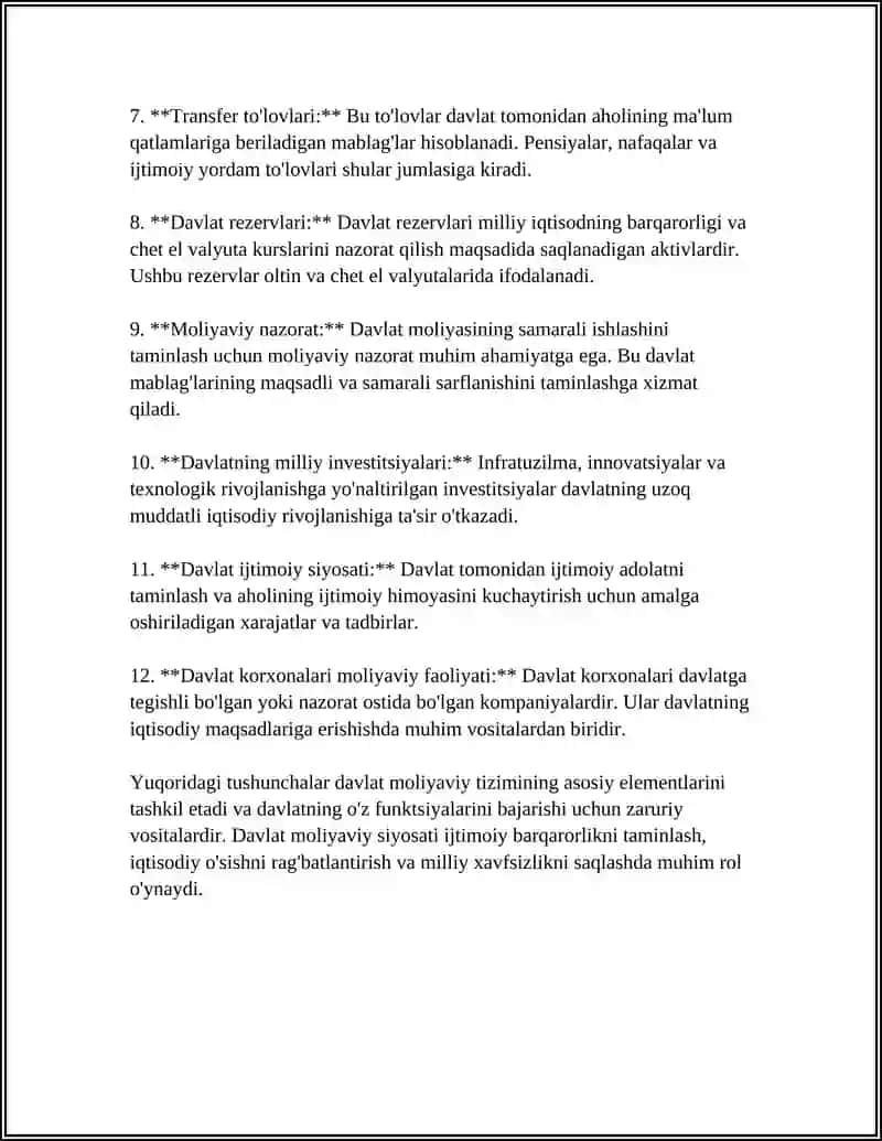 DAVLAT MOLIYASI VA UNI XUSUSIYATLARI 4