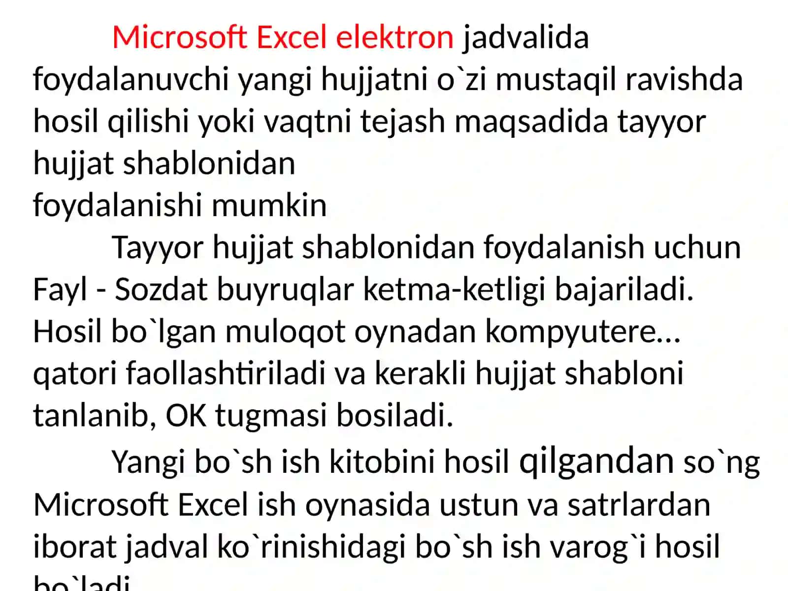 MS Excel-da ma'lumotlar qayta ishlash 4