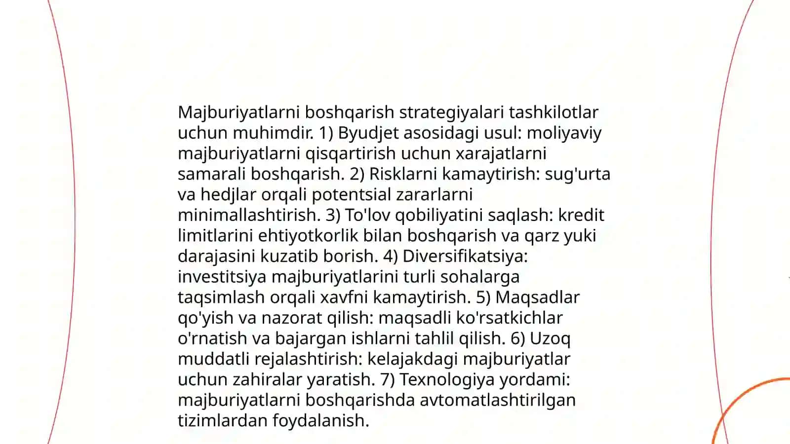 Debitorlik va kreditorlik qarzlarining yuzaga kelishini oldini olish yo’llari 4