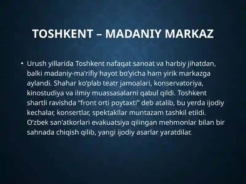 Oʻzbekistonga evakuatsiya qilingan mashhur san'atkorlar 4