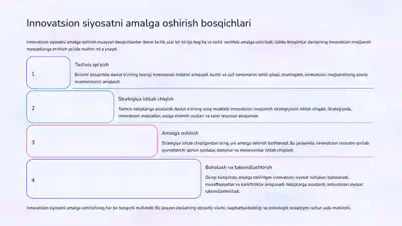 Innovatsion siyosat va innovatsion ekosistema 4