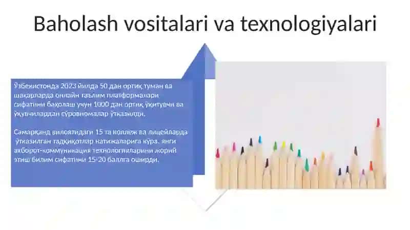 Ta'lim sifatini baholash va nazorat qilish 4