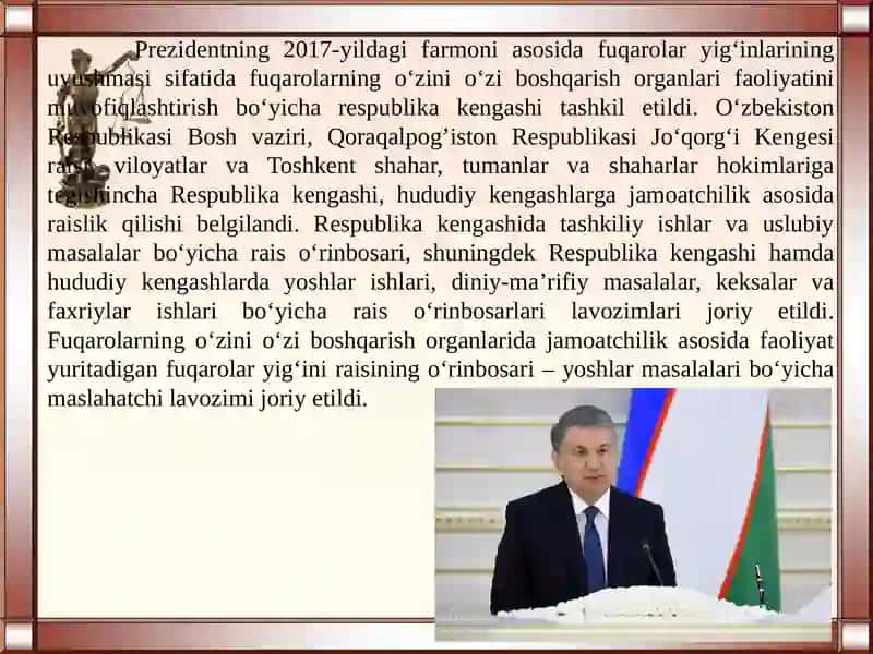 O'zbekistonda fuqarolik jamiyatining shakllanishi va rivojlanishi 4