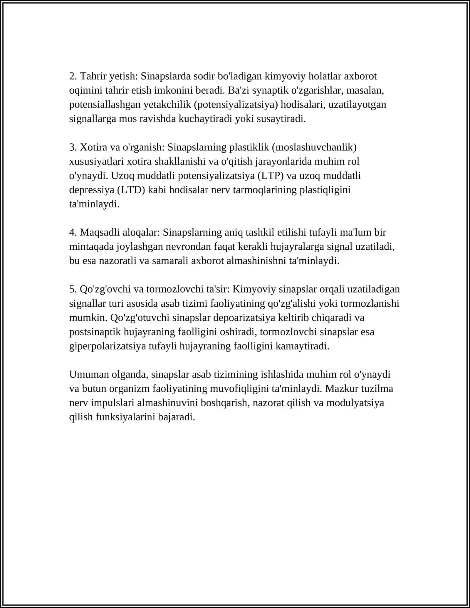SINAPSLARNING TURLI MODDALARGA SEZGIRLIGI 4